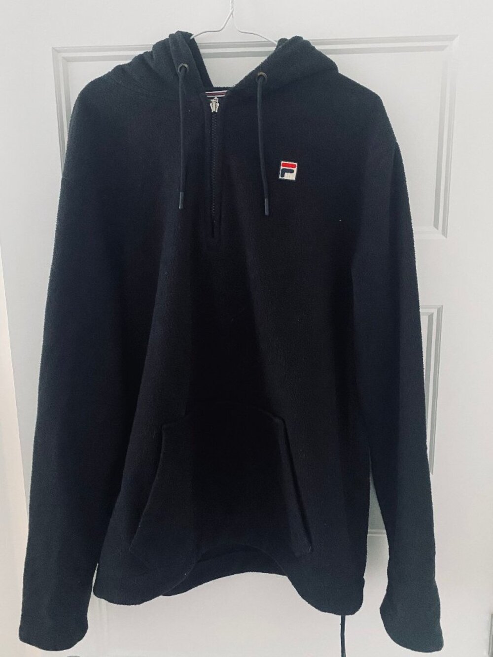 FILA Black hoddie | Quarter Zipper for Men